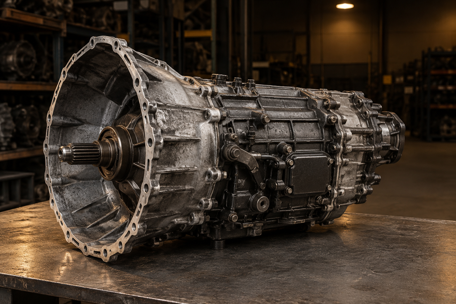 Recycled truck transmission, illustrative photo